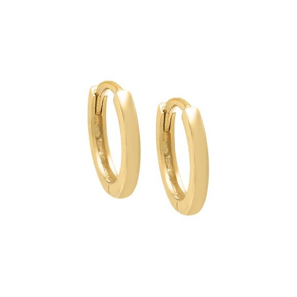 Adina's Jewels Mini Solid Huggie Earring 14K - Gold - Picture 1 of 5